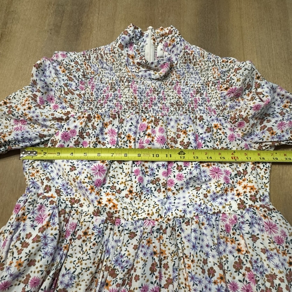 MUNTHE Long‎ Sleeve Mini Babydoll Dress Size 8 Silk Cotton Blend - Picture 6 of 16